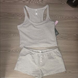 Target Gray Striped Pajama Set